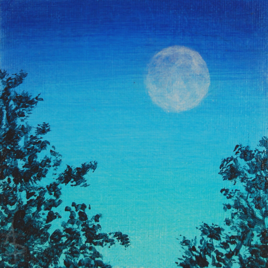 Peinture "Mini Moon 2" par Arielle Payet