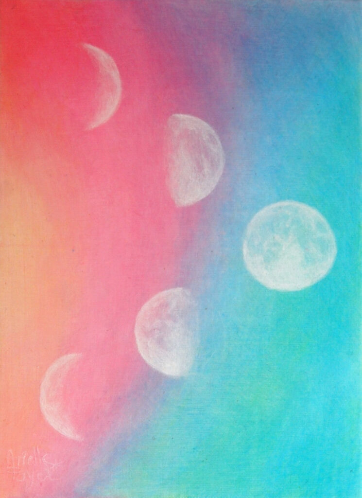 Peinture "Phases lunaires" d'Arielle Payet
